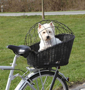 Trixie-Fahrradkorb Mit Drahtkuppel Auf Der Rückseite Schwarz