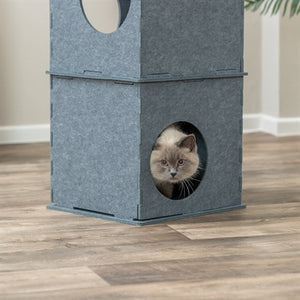Trixie Katzenhaus Turm Nele Filz Grau