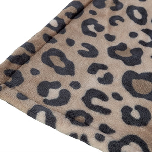 Trixie Hundedecke Leo Soft Plüsch Braun / Panther Print