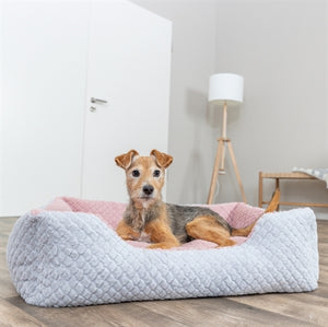 Trixie Hundekorb Kaline Mio Eckig Grau / Altrosa