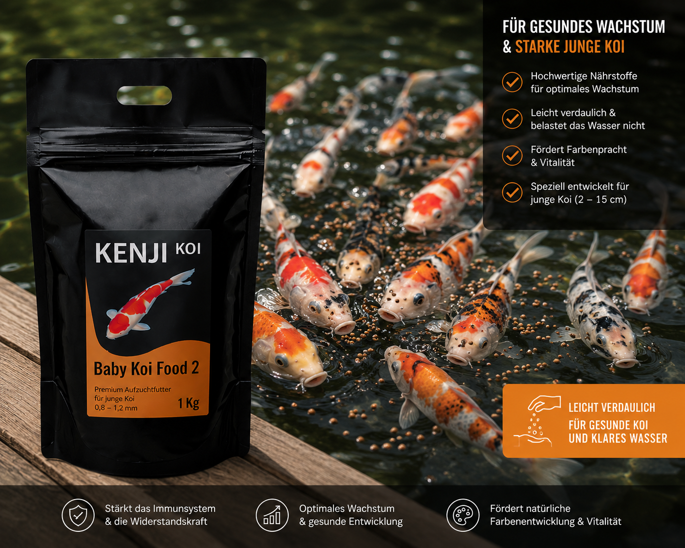 KENJI KOI Baby Koi Food 2 - 1 KG – Ansicht 2