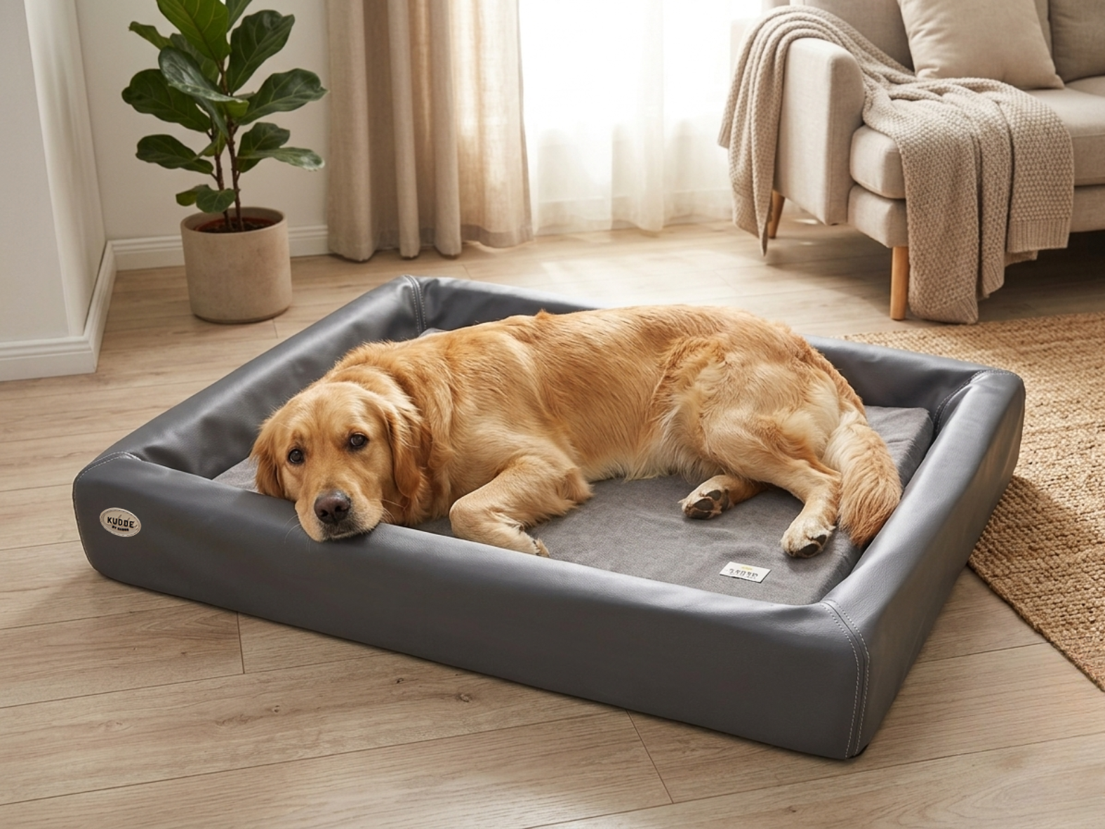 Orthopädisch-Plus Bundle | KUDDE Hundebett + Mumin Einlage Alltid – Ansicht 2