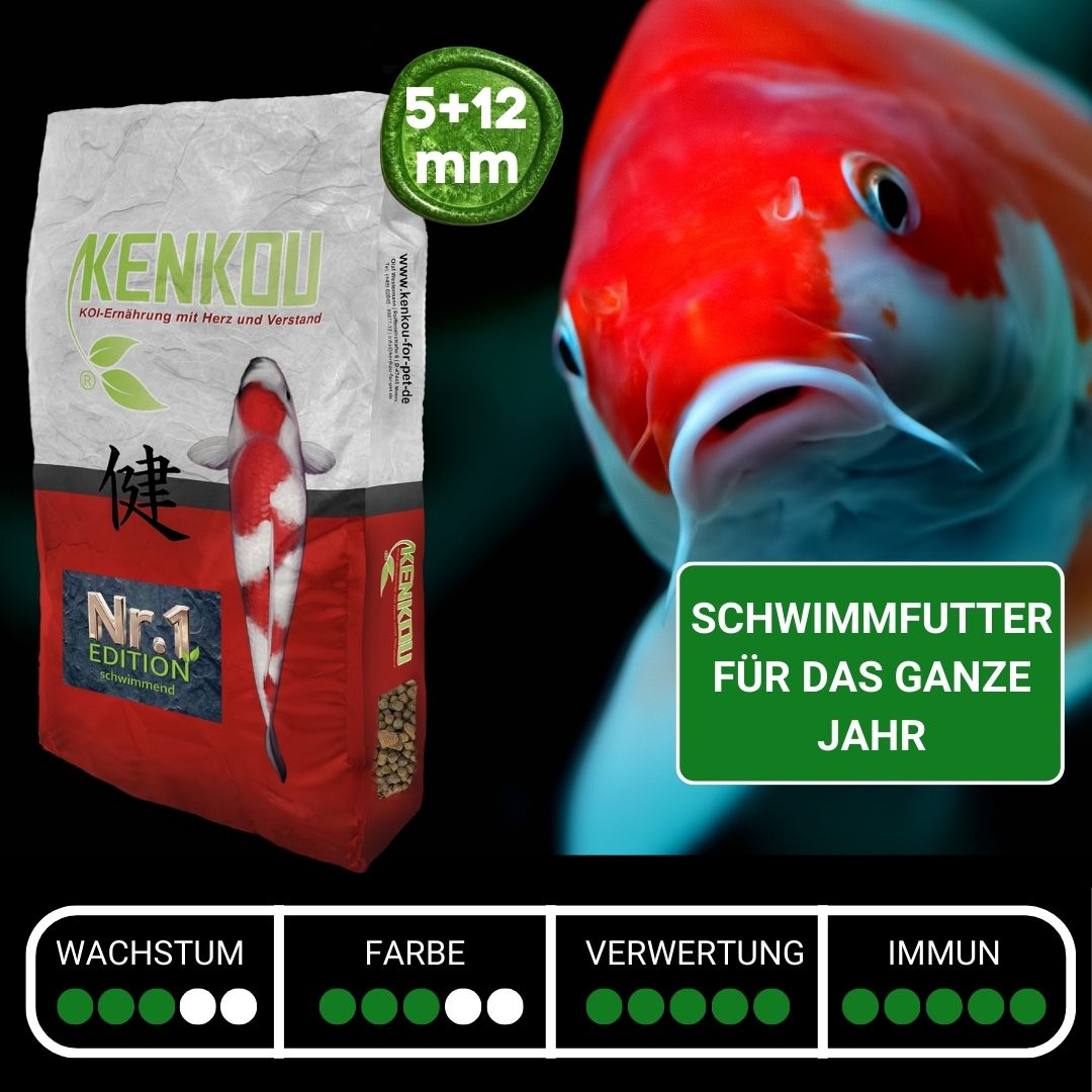 KENKOU® Nr.1 -Edition - 5 & 12 mm Koifutter schwimmend – Ansicht 2