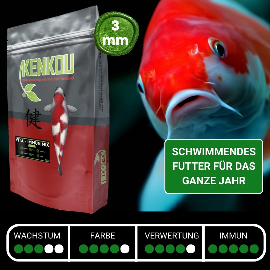 KENKOU® Vita-Immun Mix Koifutter 3 mm - schwimmend – Ansicht 2