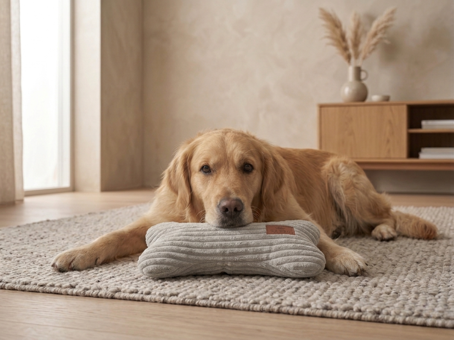 Kissen KUSCHELKNOCHEN Cord für Hunde – Ansicht 2
