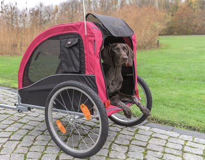 Trixie-Hundefahrrad-Anhänger Schwarz / Rot