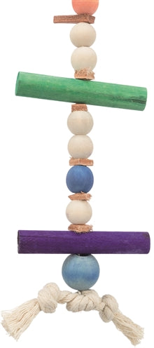 Trixie Mit Seil &Amp; Perlen Holz/Leder Mehrfarbig