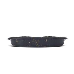 Savic Butler Futter- Und Trinkschale Mit Tablett Marmor Schwarz/Gold