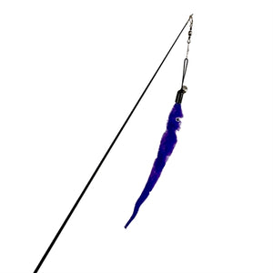 Easypets Ausziehbare Katze Angelrute Wurm Lila