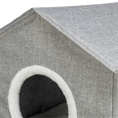 Trixie Katzenkorb/Katzenhaus Nora Soft 2 Dreifach Hellgrau