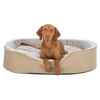 Trixie Vital Hundekorb Lino Soft Oval Beige/Creme