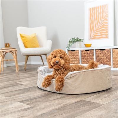 Trixie Vital Hundekorb Lino Soft Oval Beige/Creme