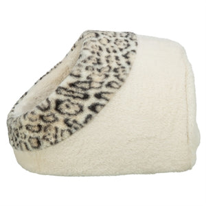 Trixie Katzenkorb Iglu Leo Plüsch Creme / Pantherdruck