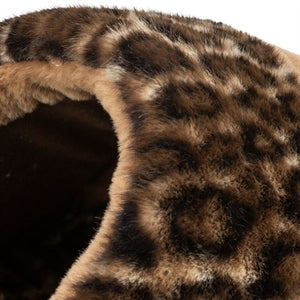 Trixie Katzenkorb Iglu Leo Plüsch Braun / Pantherdruck