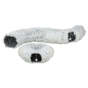 Trixie Harvey Plüsch Spieltunnel / Donut Weiss / Grau