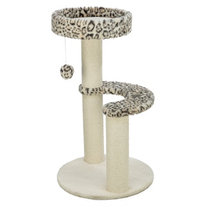 Trixie Leo Panther Print Kratzbaum Rund Creme
