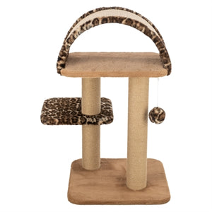 Trixie Kratzbaum Leo Panther Print Lair Mit Bogen Braun