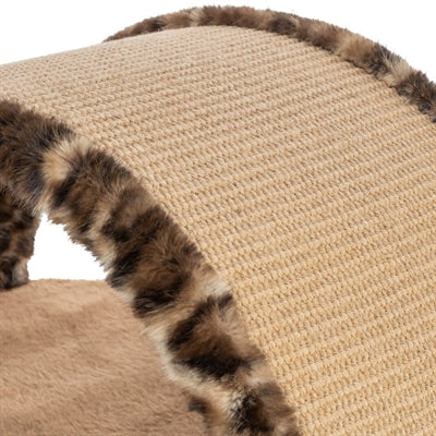 Trixie Kratzbaum Leo Panther Print Lair Mit Bogen Braun