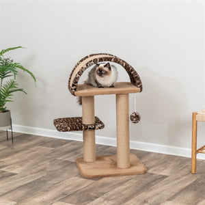 Trixie Kratzbaum Leo Panther Print Lair Mit Bogen Braun