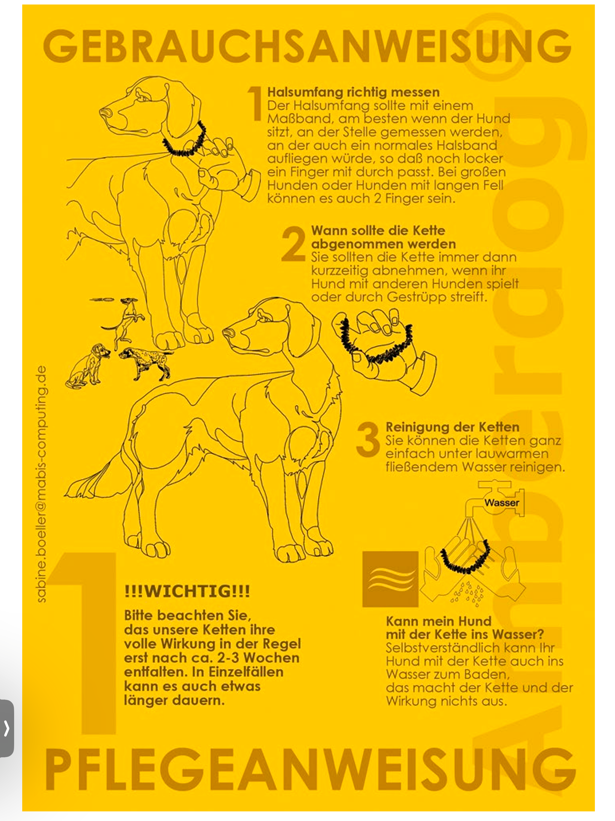 Hunde Bernsteinkette Flexi – Ansicht 3