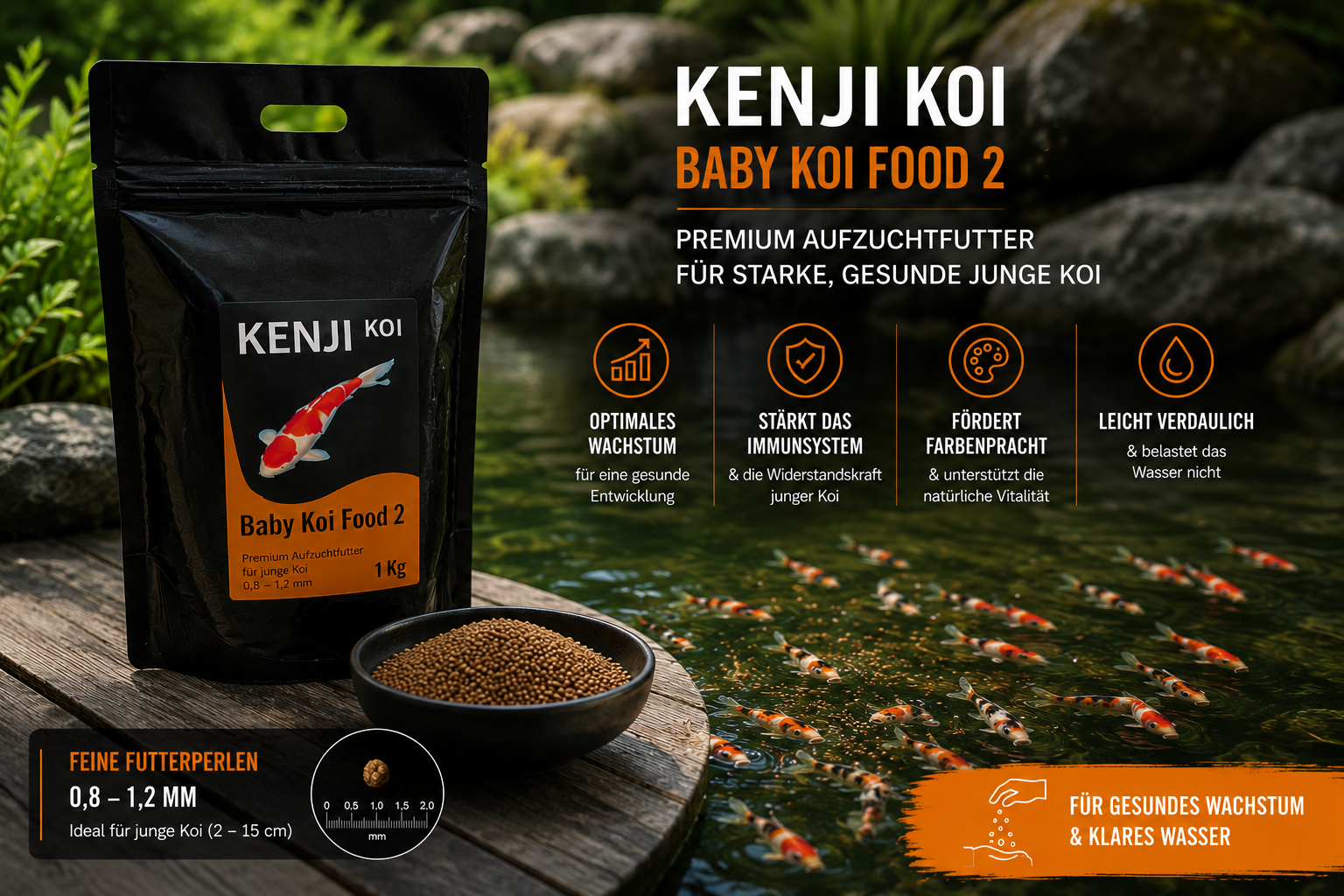 KENJI KOI Baby Koi Food 2 - 1 KG – Ansicht 3