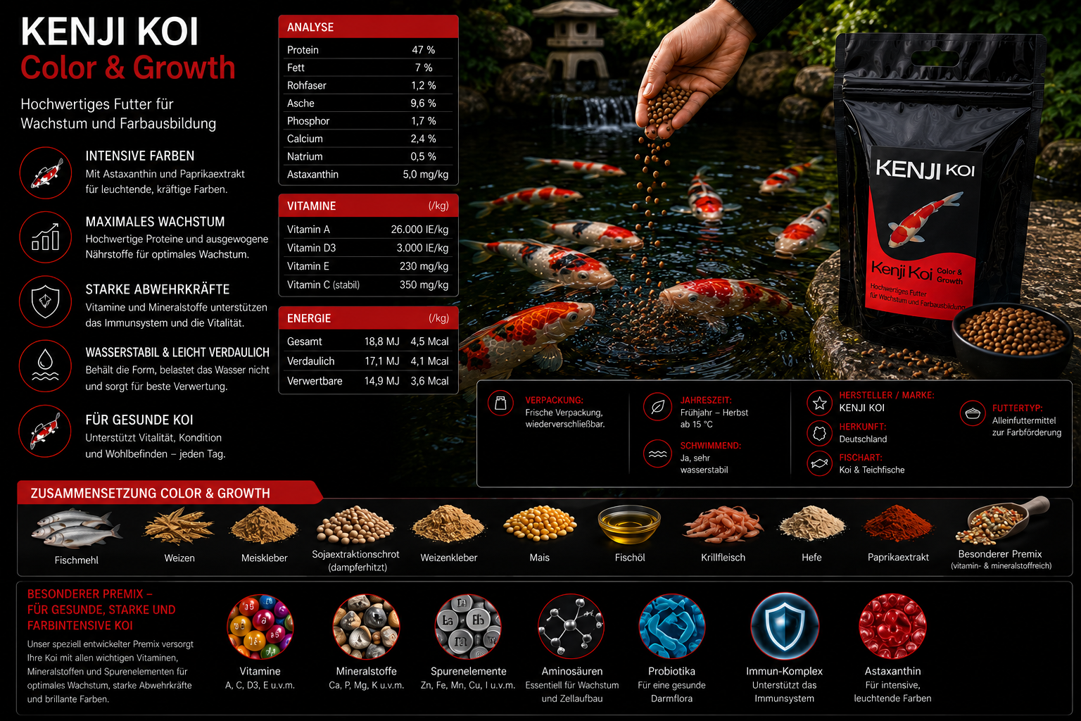 KENJI KOI Color & Growth 5kg – Ansicht 4